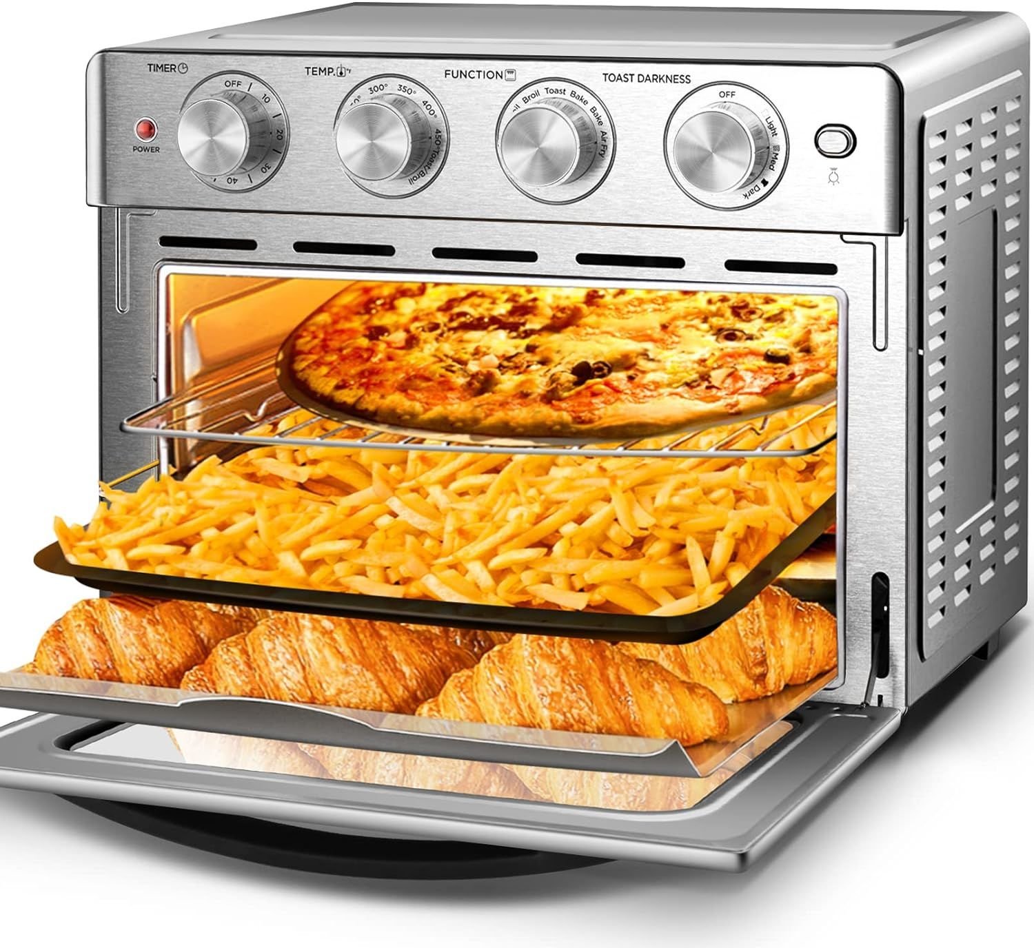 Geek Chef 6 Slice 26QT/26L Air Fryer Fry Oil-Free, Extra Large Toaster Oven Combo, Air Fryer Oven, Roast, Bake, Broil,Convection Countertop Oven Geek Chef 6 Slice 26QT/26L Air Fryer Fry Oil-Free, Extra Large Toaster Oven Combo, Air Fryer Oven, Roast, Bake, Broil,Convection Countertop Oven