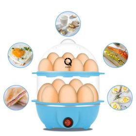 Rapid Egg Cooker Electric for Hard Boiled, Poached, Scrambled Eggs, Omelets, Steamed Vegetables, Seafood, Dumplings, 14 capacity